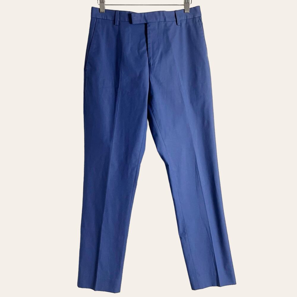 Reiss Tenor T Blue Flat Front Slim Trouser Pants Size 30